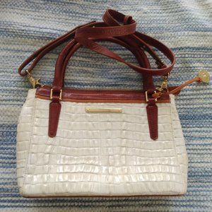 Brahmin Divino latte crocodile handbag